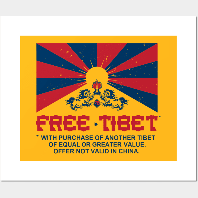 FREE TIBET * WITH PURCHASE OF ANOTHER TIBET Wall Art by thedeuce